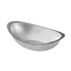 Cuenco Retro Antiguo de Lingote Acero Inoxidable 304 Cuenco para Snacks Forma de Barco Cuenco para Pollo Frito y Papas Fritas Creativo Cuenco para Postre y Ensalada
