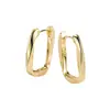 Pendientes dorados geométricos en forma de U para mujer Diseño de nicho Sensación de alta gama Aretes de botón Temperamento simple Estilo frío Pendiente de moda 2022