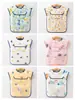 Babador Infantil Algodão Impermeável e Anti-Sujeira Bebê Comer Babador Verão Infantil Sem Mangas Bolso de Arroz Roupa Protetora para Meninos e Meninas