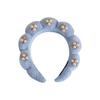 Diadema francesa retro transfronteriza con esponja alta, diadema con calavera torcida, toalla de terciopelo, horquilla para el cabello, accesorios para el cabello nuevos que combinan con todo para belleza femenina