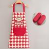 Delantal de dibujos animados para cocina, impermeable y a prueba de aceite, para catering, ropa de trabajo con estampado especial para mujer, novedad de 2025