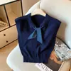 Guangzhou Moda High-End Desconto Roupas Femininas High-End Nicho Colete Colete Seda Gelada Top Verão Estilo Coreano Tricô