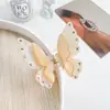 YHJ Acessórios de Cabelo Novo Sentido de Alta Qualidade Diamante Borboleta Dupla Pérola Grampo de Cabelo Disco de Cabelo Presilha de Tubarão Grampo para Meio Rabo Presilha de Pegar