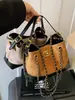 Bolso tote de cadena con patrón de rombos estilo Chanel pequeño para mujer 2026 nuevo bolso de mano de alta gama bolso de hombro único cruzado