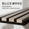 Paneles de pared personalizados para comercio exterior, paneles acústicos de fibra de poliéster, paneles de pared decorativos con aislamiento acústico y reducción de ruido, paneles acústicos de rejilla de MDF para KTV