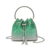 Bolsa de mano para mujer con incrustaciones de diamantes para comercio exterior transfronterizo, nuevo modelo Primavera 2026, totalmente incrustada de diamantes, bolso de mano para la noche, bolso de hombro, rosa