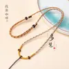 Cuerda para colgante de color teñido Duan, cuerda tejida DIY para Buda de jade, cuerda para colgante de jade, cuerda para colgante de jade dorado, venta al por mayor