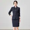 Conjunto de Blazer e Calça Preto Profissional Feminino Outono 2026 para Estudantes Universitárias Baixinhas, Adequado para Estágio e Trabalho, com um Toque de Luxo