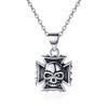 Anillo de Calavera Punk Moda Vintage Personalidad Dominante Collar Aretes Regalo de Halloween Joyería Transfronteriza