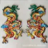 Colorido Dragão e Fênix Blister Dourado Curvo Dragão e Fênix Decorações de Caixa Yunyang Suprimentos Funerários Atacado