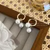 Brincos pendentes vintage de pérola estilo francês, um toque de luxo, com um design único e elegante, brincos modernos e versáteis para mulheres