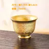 Taza Maestra de Hoja de Madera Dorada, Taza de Té de Plata Dorada, Taza de Cata de Té de Cerámica, Copa de Diamante de Cristal, Juego de Té de una Sola Taza Jianzhan para Uso Doméstico