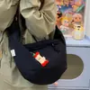 Bolsa Grande de Lona para Dumplings para Mujer, Simple Casual Versátil para Viaje, Bolso Cruzado de Hombro para Estudiantes, Deportes y Trayectos