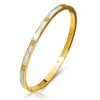 Pulsera de Acero de Titanio Que No Se Desvanece, Pulsera de Acero Inoxidable para Mujer con Superficie de Espejo e Incrustaciones de Diamante, Pulsera de Cierre, Lujo Ligero Europeo y Americano, Venta al por Mayor desde el Fabricante