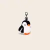 Qualidade de Luxo Leve Pura Pele de Coelho Rex Pinguim Boneco Pingente Animal Pelúcia Chaveiro Bolsa Pingente Pequeno Presente Atacado