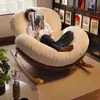 Sillón de Balcón Nórdico Sofá Perezoso Silla Perezosa de Sala de Estar Mecedora Forma de Cáscara de Huevo Puede Dormir Sofá Reclinable para el Hogar