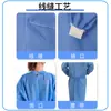 Avental de Isolamento Descartável Não Tecido Impermeável Respirável Espessado Reforçado Selado a Quente Uso Reversível Trabalho Experimental Manga Curta Roupa de Proteção