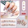 Esmalte de uñas exclusivo transfronterizo Parche de uña postiza de cuadros con pedrería Día de San Valentín ventas directas de fábrica de esmalte de uñas