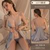 Lencería divertida, pijama sexy de encaje con tirantes, conjunto de uniforme sexy con abertura, pasión, tentación, 6577