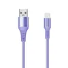 Cable de Datos Trenzado de Nylon Personalizado por el Fabricante Cable de Carga con Carcasa de Metal y Aluminio Tipo C Cable de Datos Universal USB para Teléfono Móvil
