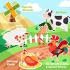 Tablero de Aprendizaje de Educación Temprana para Animales de Granja Listo para Envíos Transfronterizos, Libro de Cuentos de Árboles Frutales, Tablero Ocupado de Fieltro para Bebés y Niños al por Mayor