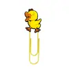 Clips de Papel de Patito Amarillo de Dibujos Animados Creativos Marcadores de Libros Pines de Encuadernación de Patitos Lindos Clips de Papel de Oficina Venta al por Mayor