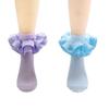 Calcetines de Algodón Peinado Transpirables Calcetines de Encaje de Lunares Ondulados para Niñas Calcetines de Algodón para Bebé Tipo Japonés Lindos de Princesa
