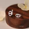 Pendientes de Plata de Ley S925 para Nariz para Mujer, Clips para Oreja Simples Estilo Coreano, Accesorios para Oreja Versátiles de Nicho para Viajes Diarios al Trabajo al por Mayor