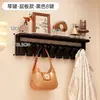 Perchero de pared con forma de tecla de piano de madera maciza, perchero de pared para dormitorio, recibidor o detrás de la puerta de entrada, perchero para abrigos y sombreros sin necesidad de taladrar