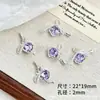 Lujo Ligero y Sensación de Alta Gama Colgante Redondo de Diamantes con Lazo Pendientes, Pulseras, Collares, Colgantes Hechos a Mano para DIY, Accesorios de Joyería al por Mayor