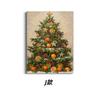 Decoração de Natal Temática Retro Amazon Transfronteiriça Pintura em Tela Pintura sem Moldura Arte de Parede de Fundo para Sala de Estar Quarto