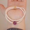 Pulseira de ametista natural com estilo Ins, joias elegantes de nicho, cristal morango, luz, luxo, pulseira de contas de sensação de alta qualidade, novo estilo