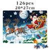 Rompecabezas Le Cha Star Papel Grueso Serie Santa 126 Juguete Educativo Armable para Niños Regalo