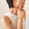 Estilo Europeo y Americano Nuevo Color Zirconia Accesorios con Collar de Diamantes Lujo Ligero Sentido de Alta Gama Pulsera Pendientes Exquisitos Juego de Joyería