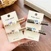Pinza para el Cabello de Cadena de Perlas de Moda de Gama Alta con Corazón de Pedrería, Pinza Lateral Versátil y Elegante, Accesorio para el Flequillo