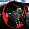 Capa de volante 3D de pelúcia CFZ emendada 10-10 para carro, capa de volante esportiva e quente de inverno, acessórios de interior