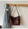 Bolso de Hombro Retro de Gran Capacidad, Bolso Tote de Aspecto Elegante para Mujer, Bolso Cruzado de Nueva Moda Otoño e Invierno 2026