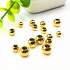 Galvanoplastia al Vacío Acero Dorado 18K Perlas Joyería Perlas Doradas Perlas Doradas Accesorios para Joyería DIY Varios Estilos