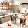Venta directa al por mayor estante para cucharas de acero inoxidable, estante de almacenamiento para cocina, tabla de cortar, estante para tapas de ollas, cuchara, palillos, colador, estante para utensilios de cocina