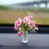 Vaso de Flores Pequeno Estilo Healing Peça de Decoração para Interior de Carro, Planta Verde para Tela do Painel do Carro, Decoração de Carro para Mulheres