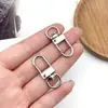 Chaveiro Fecho de Porta Oval Rotativo Banhado em Liga de Zinco Dourado Conector de Corrente de Cauda DIY Feito à Mão Acessório de Joia