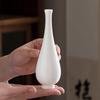 Botella de Porcelana Blanca Cerámica Blanco Puro Jade Guanyin Botella Pura Florero Estilo Chino Simple Decoración del Hogar Arreglo Floral Florero Sencillo Hidropónico