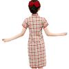 Vestido Cheongsam de Algodón y Lino a Cuadros para Niñas Verano 2026 Nuevo Estilo Chino para Niñas Pequeñas y Niños Mayores Vestido Retro