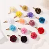 Lindo pasador de flor hecho a mano Pasador fresco Accesorios para el cabello para uso diario y fiestas para niñas Flequillo Cabello fino Pinza lateral 4113