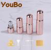 Listo para Envío Transfronterizo Caja de 1ml 2ml 3ml 5ml Botellas de Vidrio con Rodillo Chapado en Oro Rosa Botellas para Aceites Esenciales Botellas para Perfume Aceite de Labios