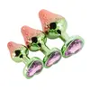 Novo plug anal de morango com cor degradê em formato de coração, brinquedo sexual para adultos, unissex, produtos para adultos exclusivamente para vendas transfronteiriças
