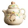 Tetera de cerámica con forma de calabaza de gato lindo de horno Ru de fábrica para hacer té, filtro doméstico, tetera individual, juego de té kung fu de alta calidad, no caliente