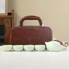 Tetera Kiln Ding Xishi Juego de Té de Viaje Bolso Portátil Almacenamiento Una Tetera Cuatro Tazas Regalo de Empresa con Impresión de Logo