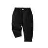 Calça Social Lisa para Meninos, Cintura Elástica, Roupa de Performance para Outono, Etiqueta Transfronteiriça