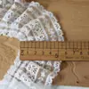 Encaje Ancho de 12 cm Chifón Engrosado Doble Capa Plisado Puño Fruncido Vestido de Muñeca Dobladillo de Falda Larga Adornos